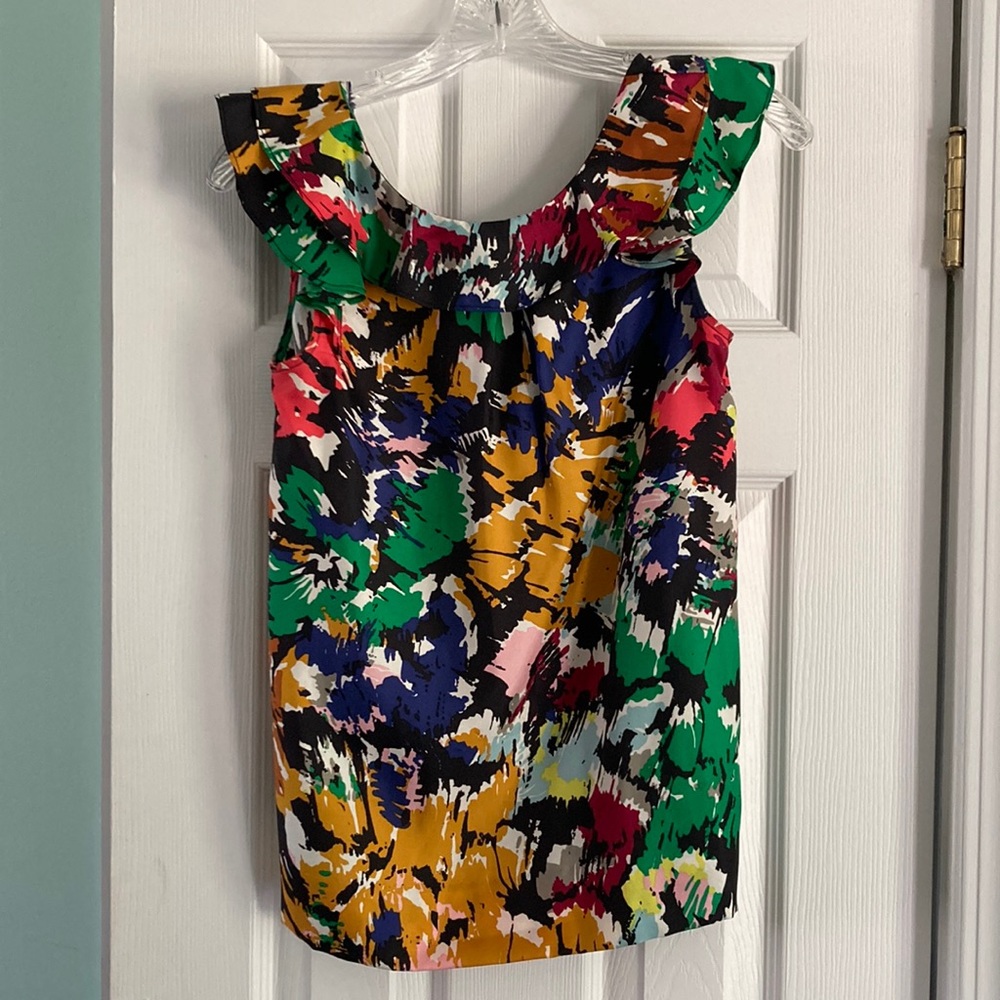 J Crew multicolored silk tank